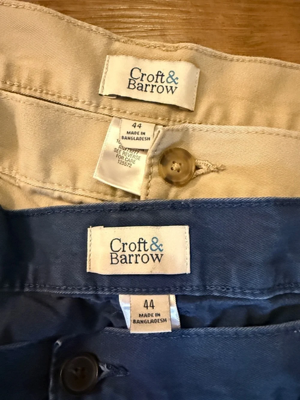 Croft & Borrow Cargo Shorts Hiking Summer Cotton Blue Khaki Lot of 2 Men’s 44